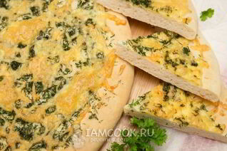 Лепешка с сыром и зеленью