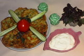 Лепешки из брынзы с зеленью