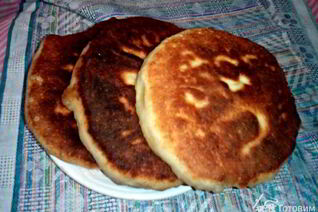 Лепешки на кефире с начинкой