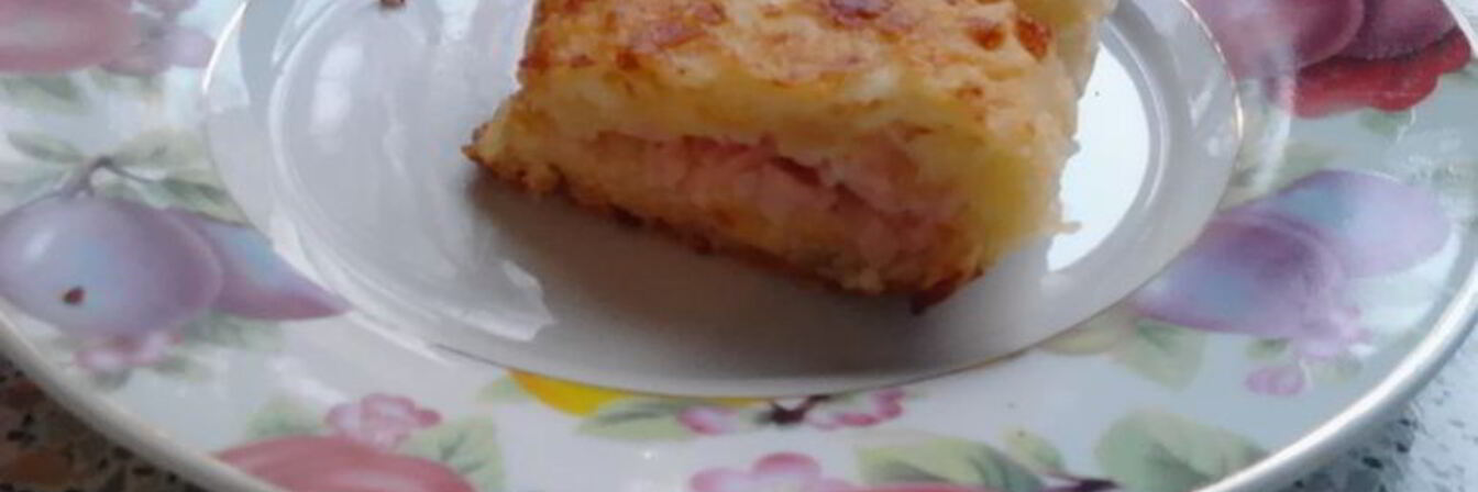 Лепешки на кефире с ветчиной