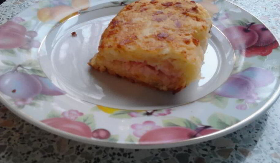 Рецепт лепешек ны кефире с ветчиного