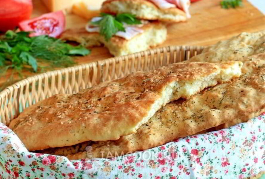 Лепешки на кефире в духовке