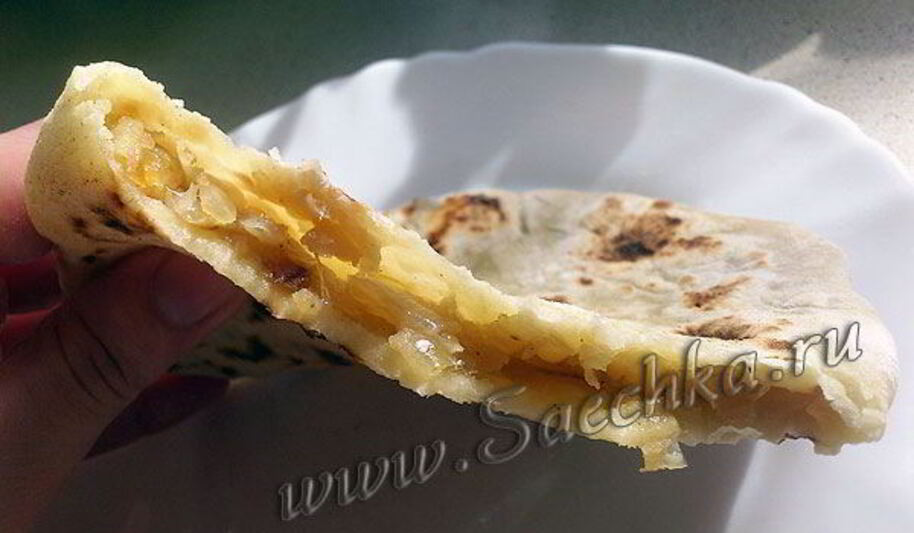 Рецепт лепешек с луком