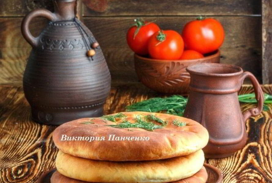 Лепешки с сыром, чесноком и зеленью