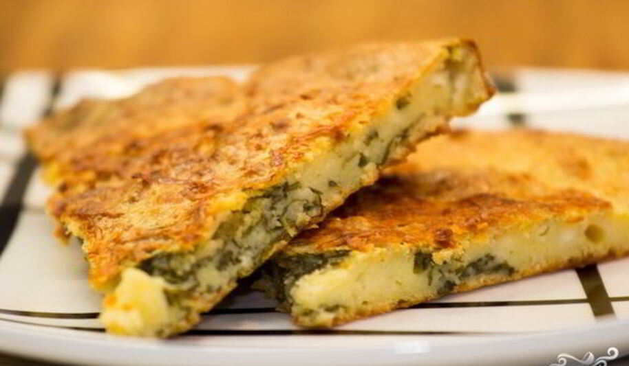 Рецепт творожной лепешки с полентой