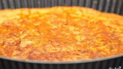 творожная лепешка с полентой