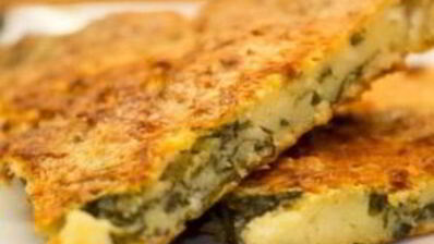 творожная лепешка с полентой