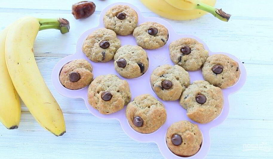 Рецепт банановых маффинов без сахара