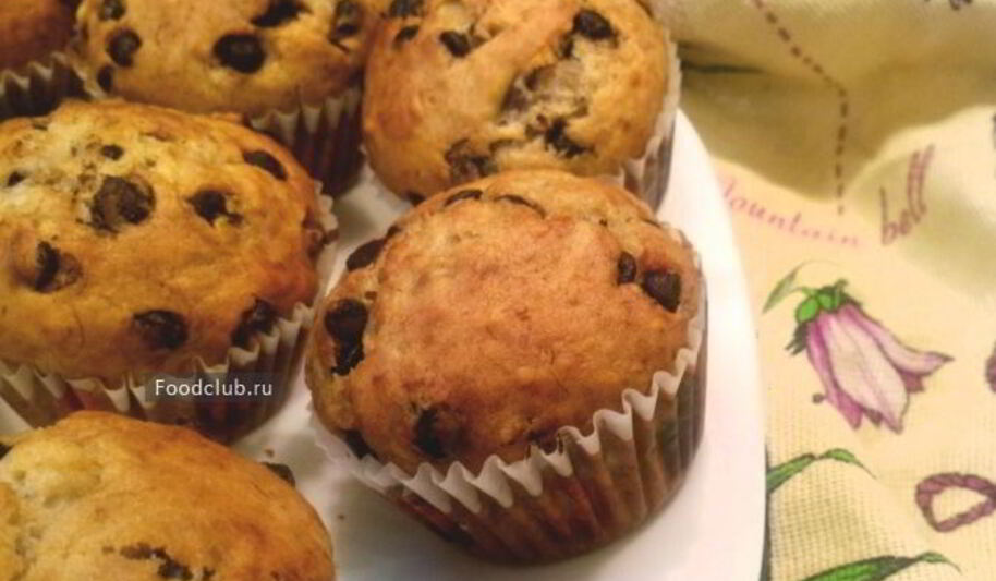 Рецепт банановых маффинов с шоколадом