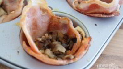 маффины с беконом и яйцом