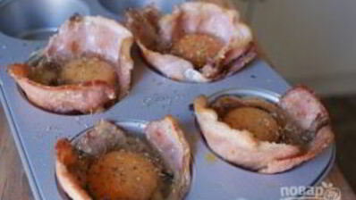 маффины с беконом и яйцом