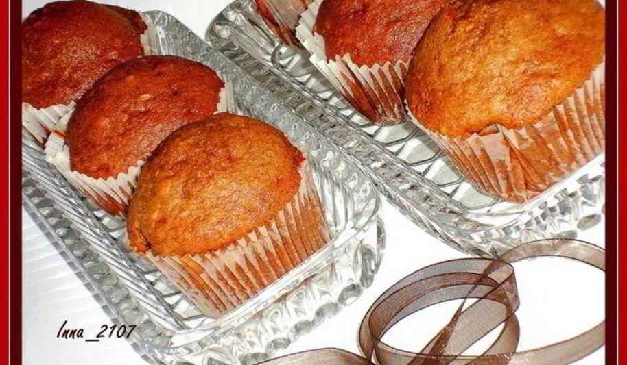 Рецепт шоколадна-банановых маффины с миндалем