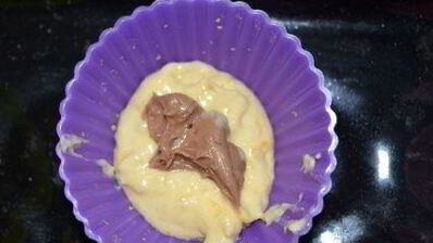 тыквенные маффины с шоколадной начинкой