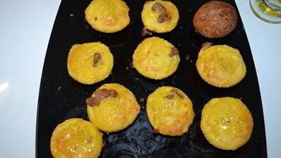 тыквенные маффины с шоколадной начинкой