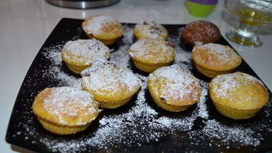 тыквенные маффины с шоколадной начинкой