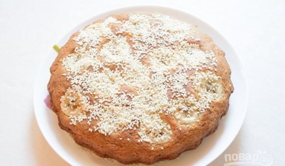 Рецепт манника с бананом на кефире