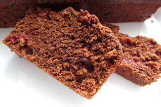 Постный шоколадный манник с клюквой