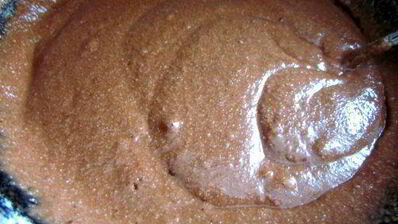 постный шоколадный манник с клюквой