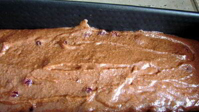 постный шоколадный манник с клюквой