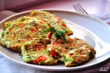 Диетические оладьи из кабачков