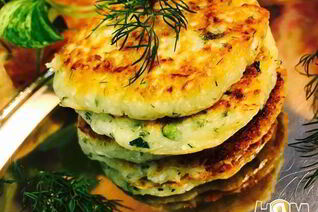 Капустно-кабачковые оладьи на кефире