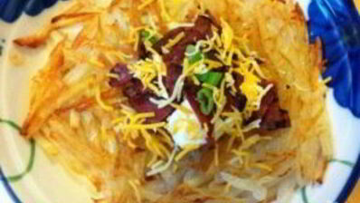 картофельные оладьи с беконом