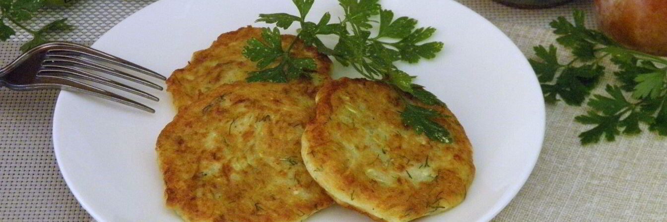Оладьи из кабачков с творогом