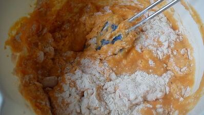 оладьи из тыквы с семгой