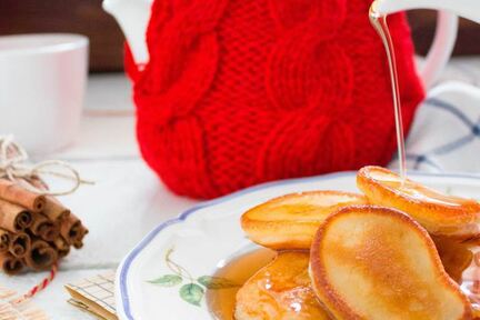 Оладьи с кленовым сиропом