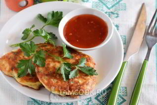 Оладьи с сыром и зеленью