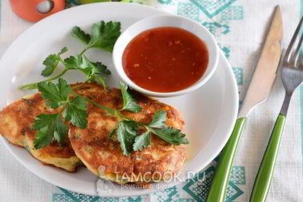 Оладьи с сыром и зеленью