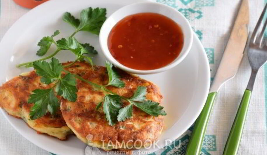 Рецепт оладий с сырома и зеленью