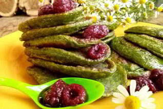 Оладьи со шпинатом