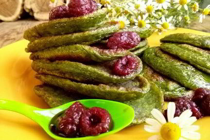 Оладьи со шпинатом