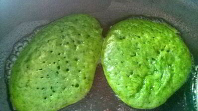 оладьи со шпинатом