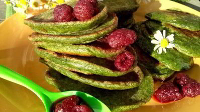 оладьи со шпинатом