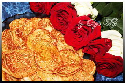 Овсяные оладушки с яблочками