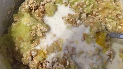 яблочные оладьи с кабачком