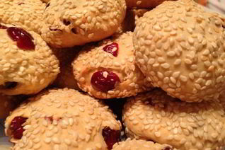 Бискотти с клюквой и кунжутом