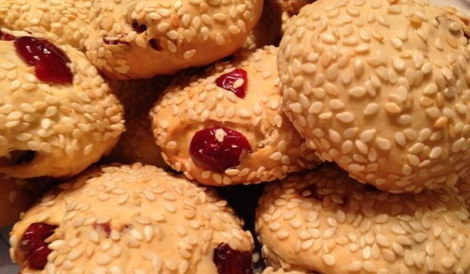Рецепт бискотти с клюквой и кунжутом