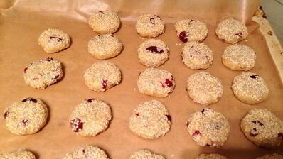 бискотти с клюквой и кунжутом