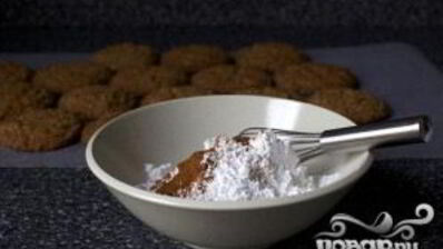 овсяное печенье с глазурью