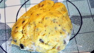 печенье без яиц с шоколадом, ирисками и апельсиновой цедрой