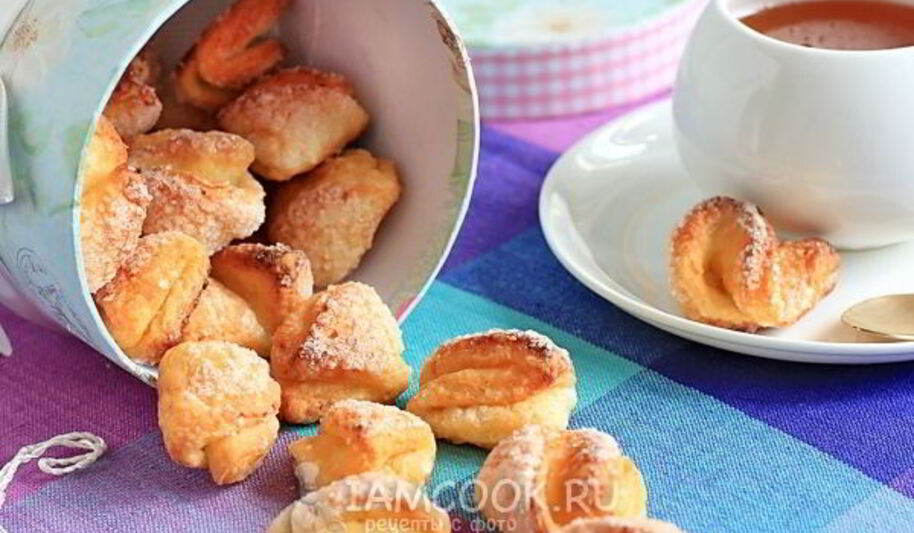 Рецепт печенья ушки из творога