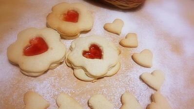печенье валентинки