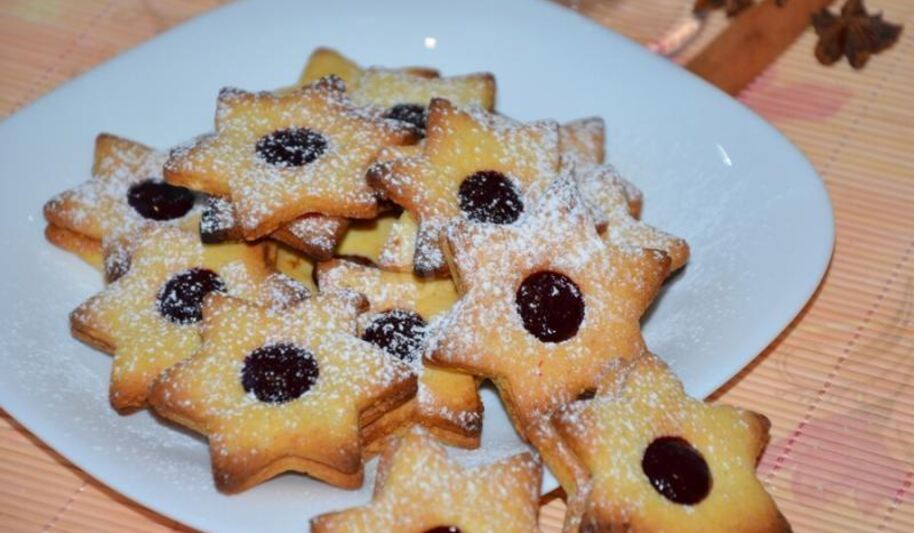 Рецепт песочного печенья звездочки