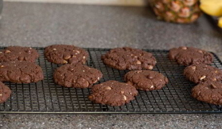 Рецепт шоколадна-орехового печенье без муки