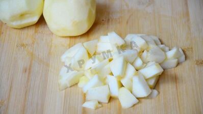 дрожжевая коса пирог с яблоками