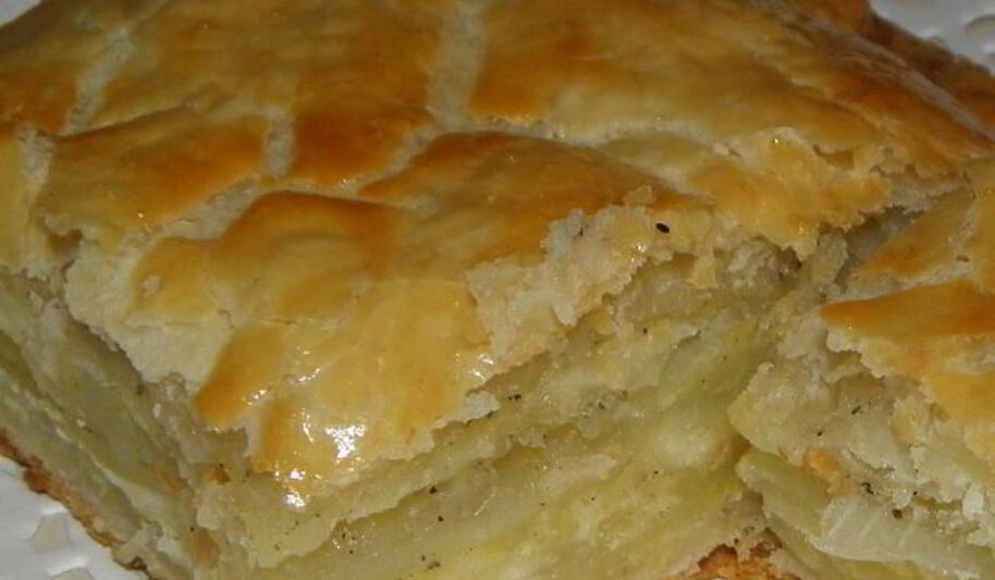 Рецепт картофельного пирога из слоеного теста