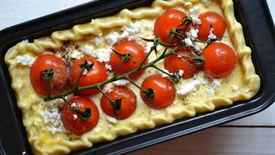 киш с черри и греческим сыром